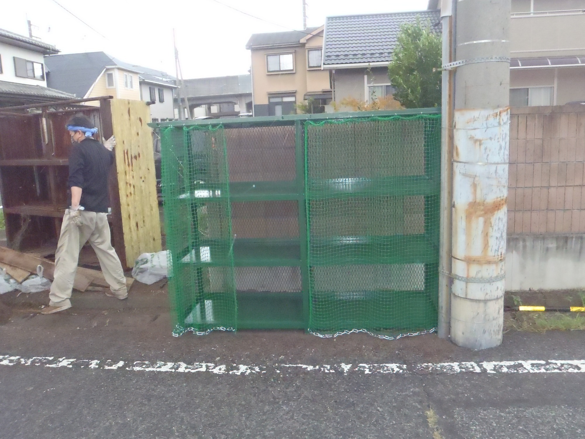 ゴミ集積棚制作設置⑥