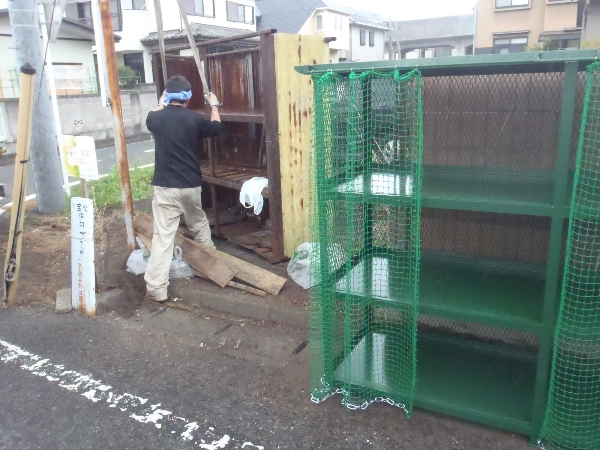 ゴミ集積棚制作設置⑦
