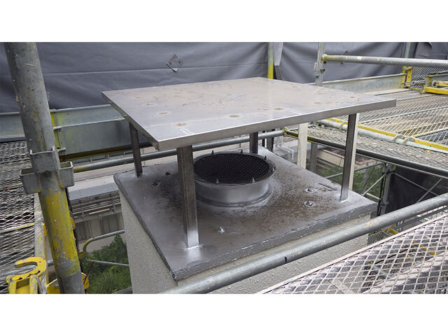 二重管煙突施工②